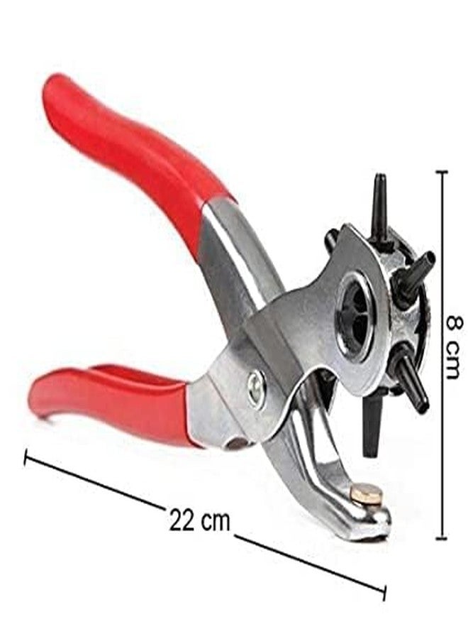 PUHBRHY Multipurpose revolving leather belt hole Punch Plier 6 size Hole Punch Hand Tool for belt, watchband, dog collars, (Leather Belt Hole) - Image 2
